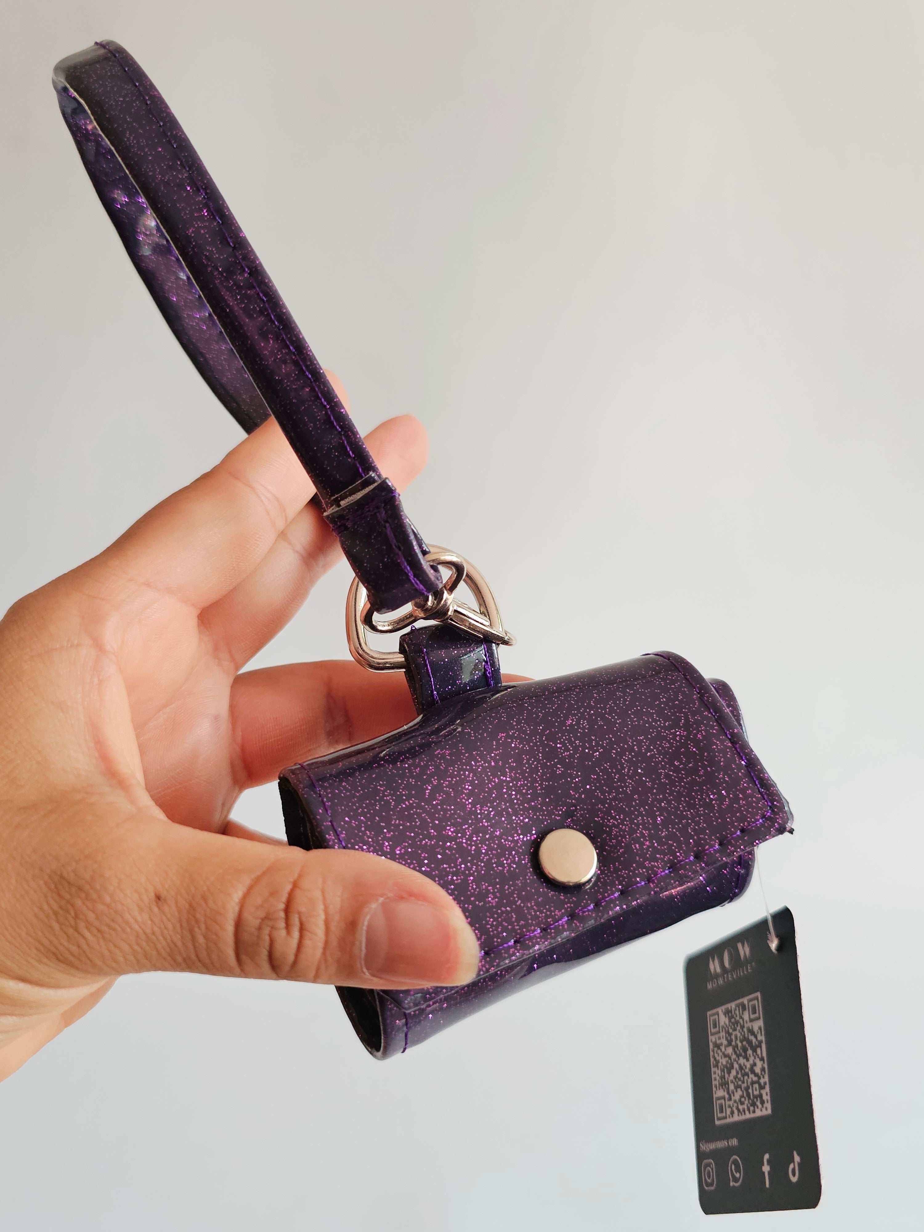 Clip de Ropa Morado Glitter