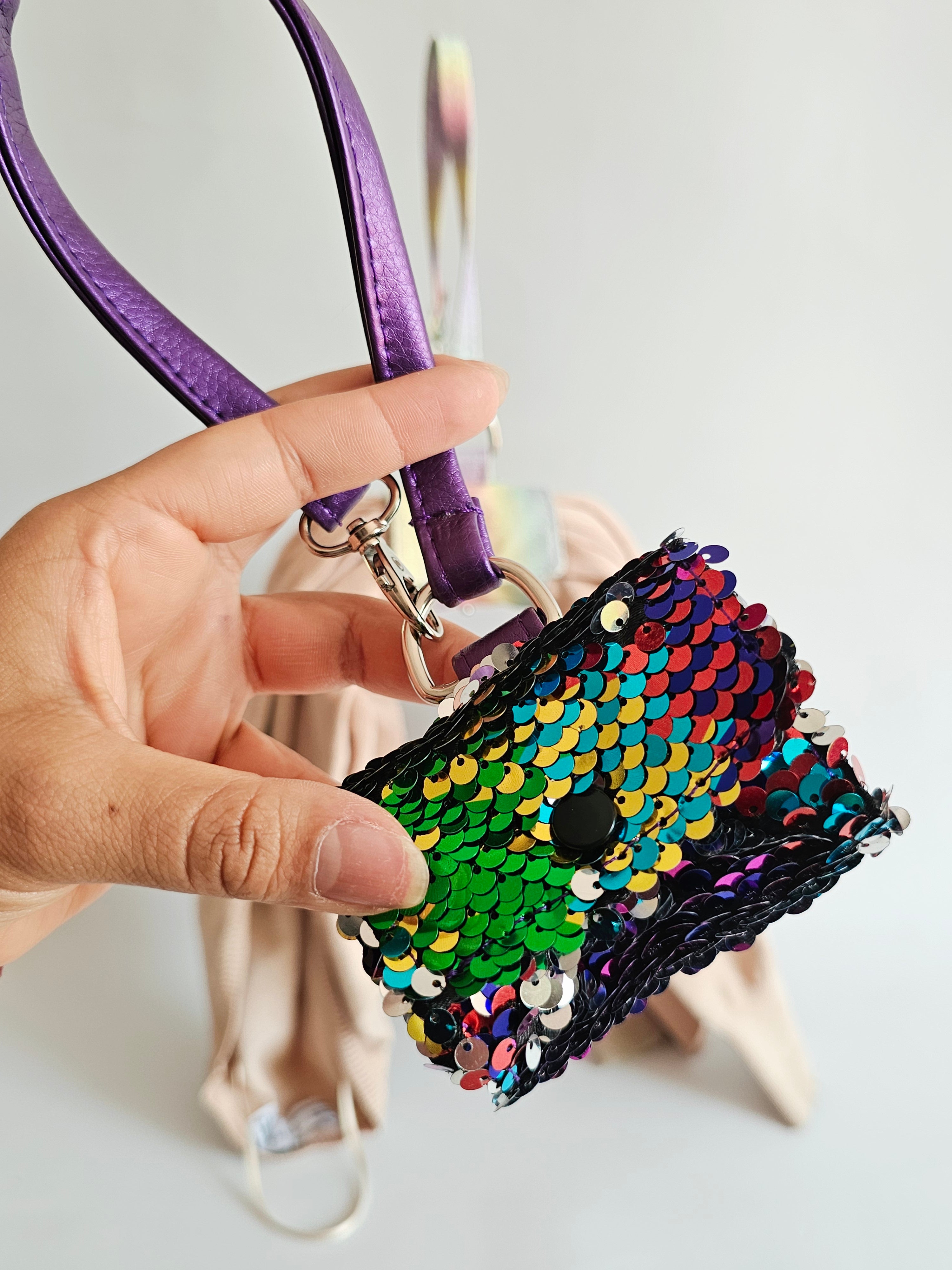 Clip de Ropa Lentejuela Arcoiris