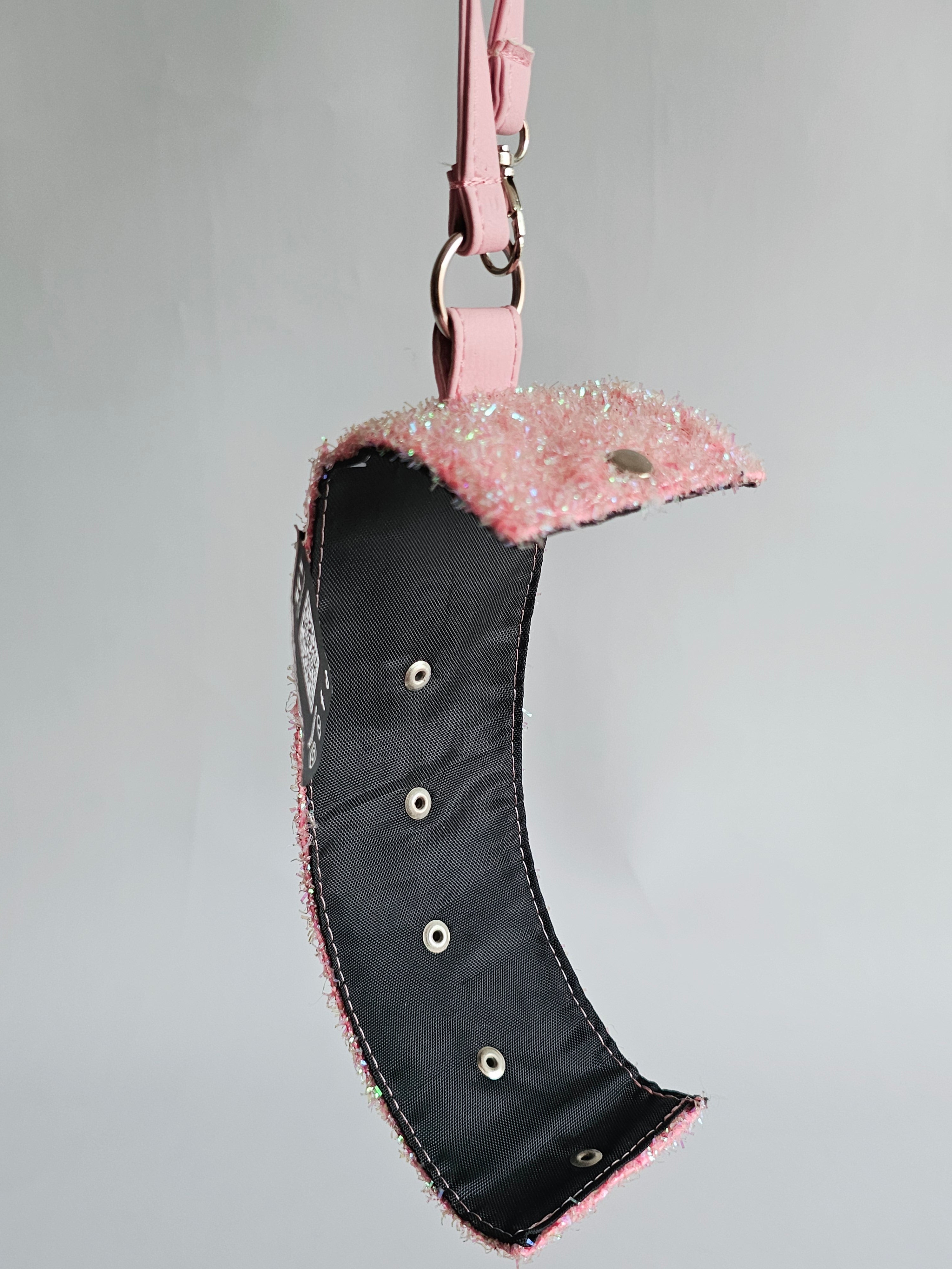 Clip e Ropa Rosa Glitter Escarchado